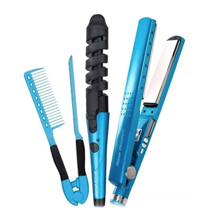 COMBO CEPILLO Nano Titanium - KERATINA 4 EN 1 + ENVIO GRATIS